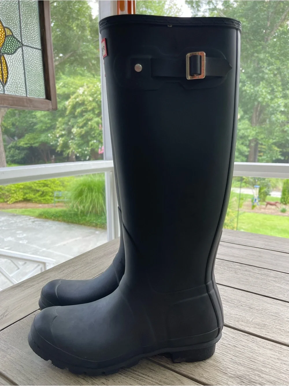 Hunter Original Black Tall Waterproof Rain Boots Womens Size 9
